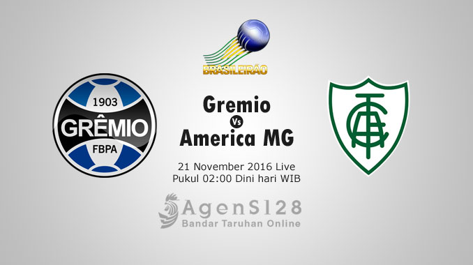 Prediksi Skor Gremio vs America MG 21 Nov 2016